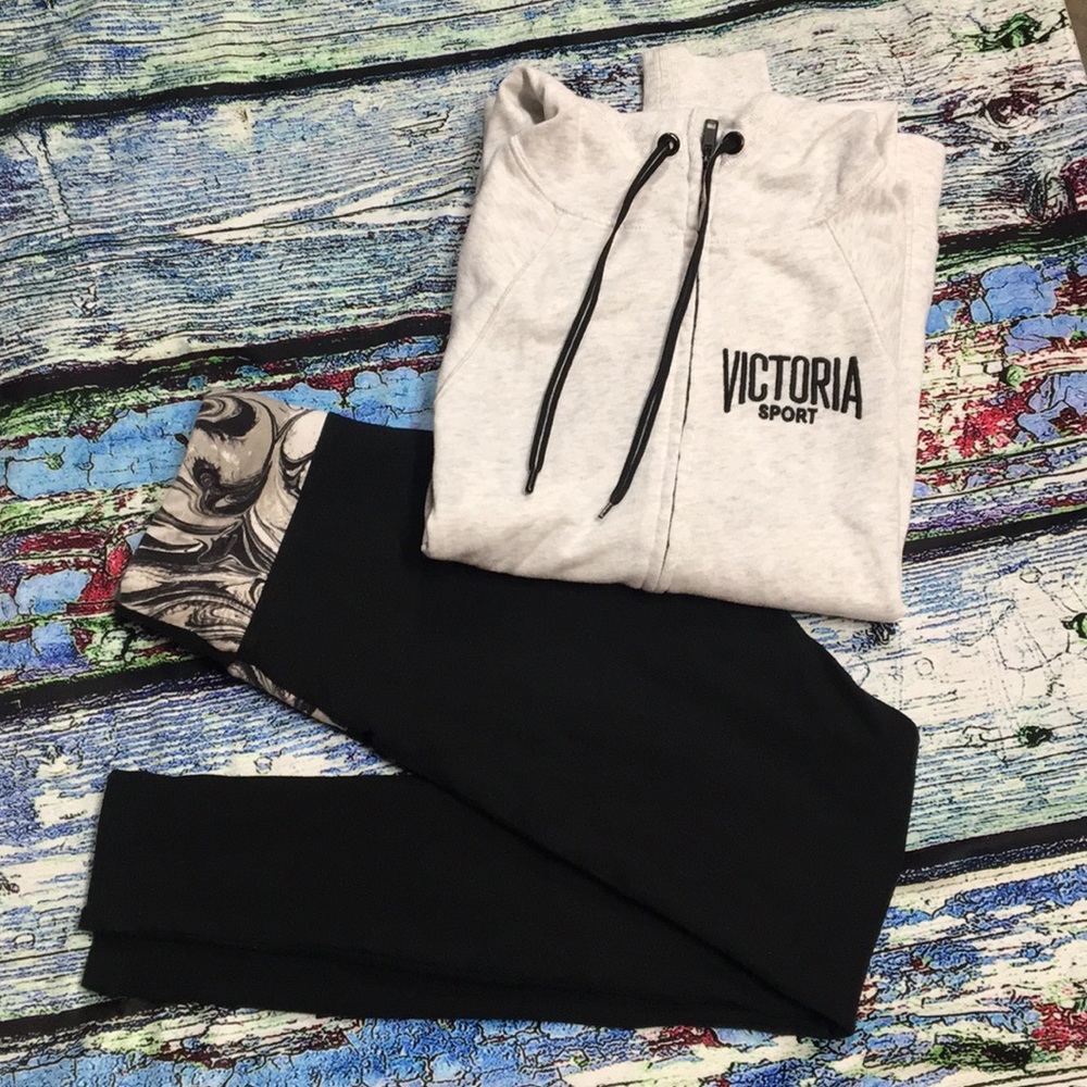 2 pc Victoria Sport Hoodie and Leggings Size XS/S